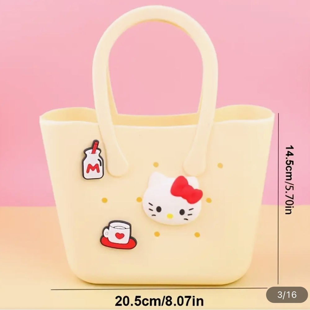 Hello Kitty | Girls Shoe Size 11.5 -12 | Tote Slides Towel - Picture 2 of 6